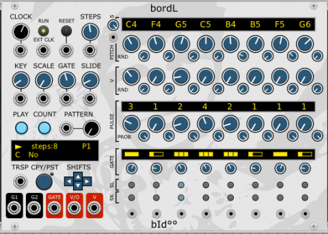 VCV Rack bordL generative music sequencer